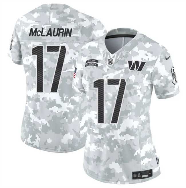 Womens Washington Commanders #17 Terry McLaurin 2024 F.U.S.E Arctic Camo Salute To Service Jersey Dzhi->washington commanders->NFL Jersey